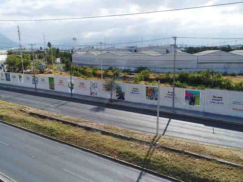 Los murales se encuentran en una barda facilitada por la empresa Ternium