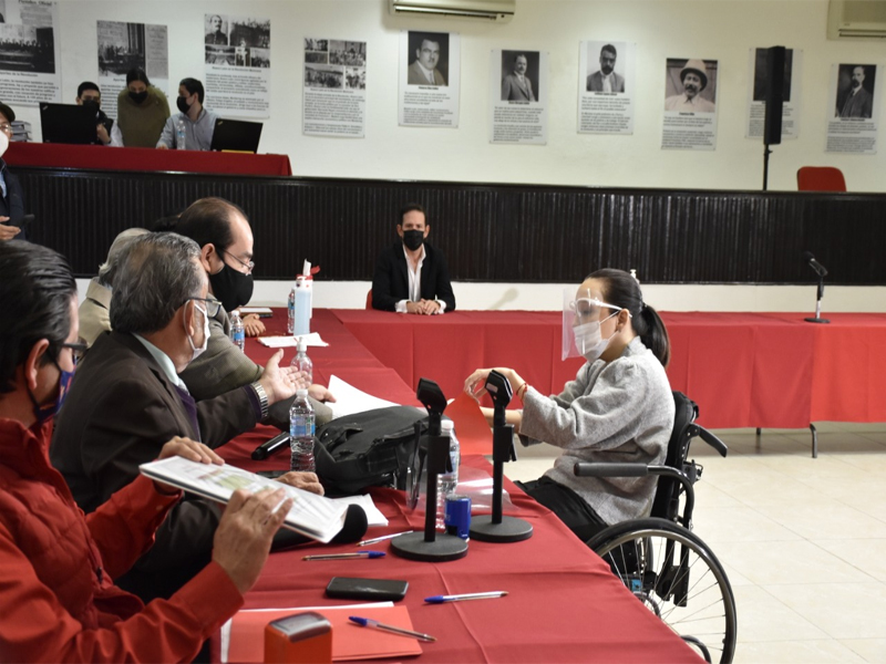 Rosa Elia Morales Tijerina, registrando su precandidatura el 15 de diciembre del 2020