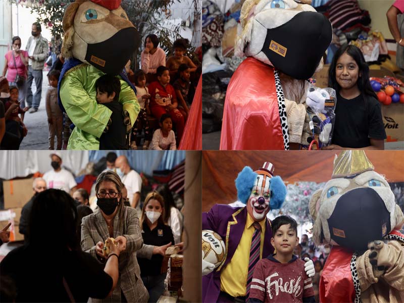 Los niños y sus familias pudieron disfrutar de la tradicional partida de la rosca de reyes