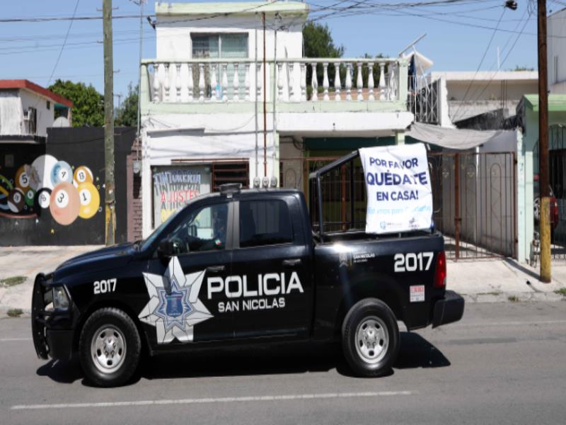 Unidades de los sectores, oriente, centro y poniente, además de las patrullas del grupo operativo de la Secretaría de Seguridad Pública de San Nicolás permanecen perifoneando desde las 8:00 y hasta las 20:00 horas 